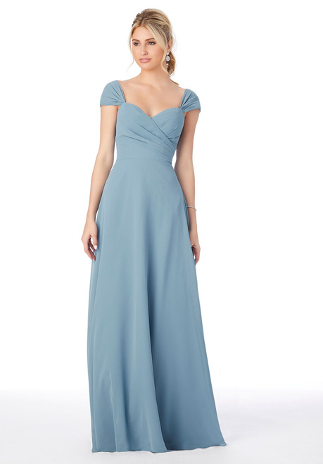 Morilee Bridesmaids 13106 Chiffon Cap Sleeve Dress