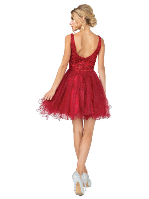 Dancing Queen 3243 Sweetheart Glitter Embellished Dress