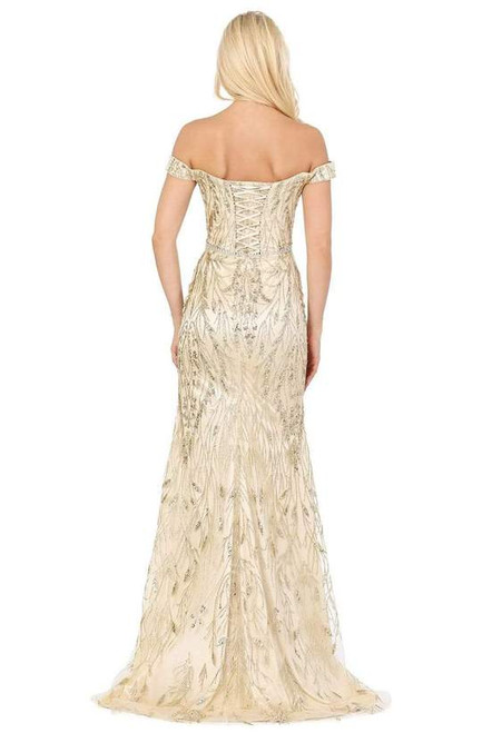 Dancing Queen 2902 Sleeveless Embellish Off-shoulder Dress