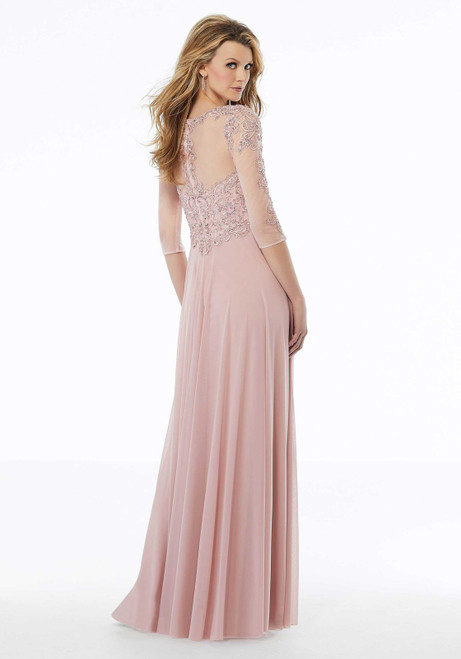 Morilee MGNY 72120 Embroidered Mesh Beaded Evening Long Gown
