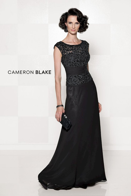 Cameron Blake by Mon Cheri 114657 Hand-beaded Illusion Dress