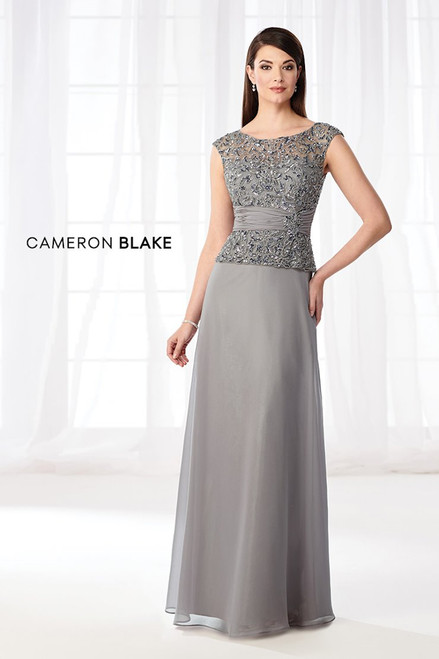 Cameron Blake by Mon Cheri 114657 Hand-beaded Illusion Dress