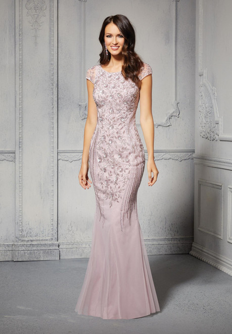 Morilee MGNY 72405 Allover Beaded Sheath Chic Evening Gown