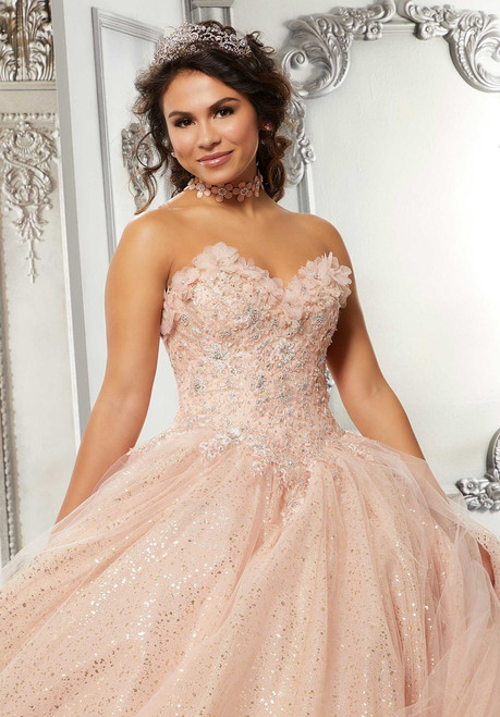 Morilee 89323 Metallic Embroidered Bodice Quinceanera Dress