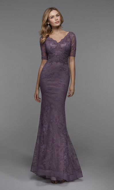 Alyce Paris 27536 Illusion Neck Mermaid Long Fitted Dress