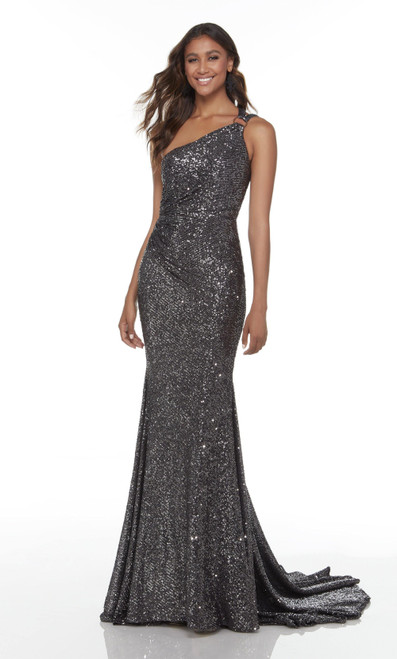 Alyce Paris 61208 One-Shoulder Straight Long Sexy Dress