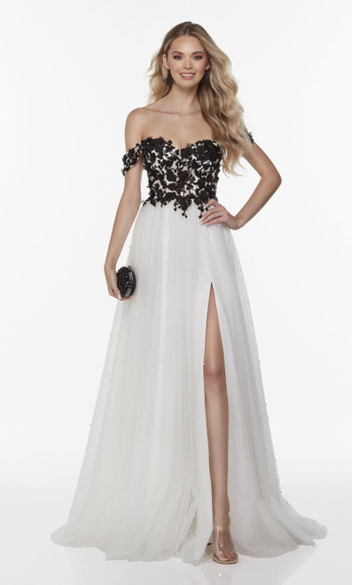 Alyce Paris 61219 Off The Shoulder Flowy Long Pretty Dress