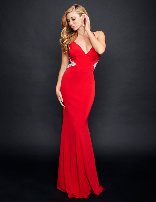 Nina Canacci 2314 Sleeveless Long Straight Prom Pageant Gown