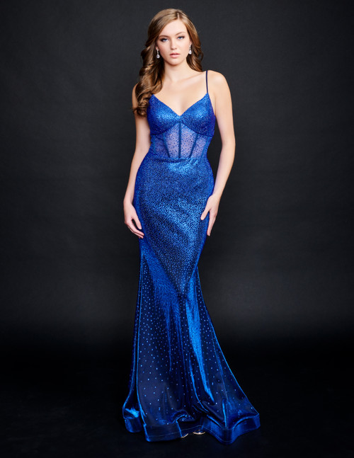 Nina Canacci 9134 Sleeveless Long Mermaid Prom Pageant Gown