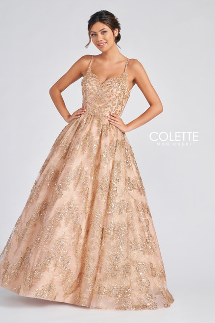 Colette by Daphne CL12244 Spaghetti Strap Tulle Ballgown