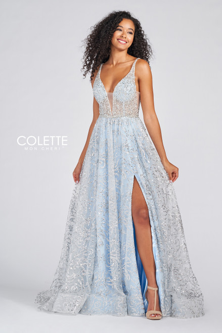 Colette by Daphne CL12257 Strapless Cracked Ice Gown