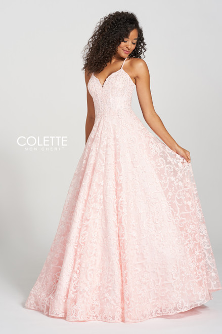 Colette by Daphne CL12204 Sweetheart Neck Beads Lace Gown