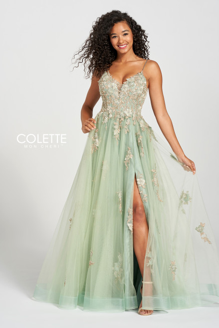 Colette by Daphne CL12207 Beaded Embroidery Long Ballgown