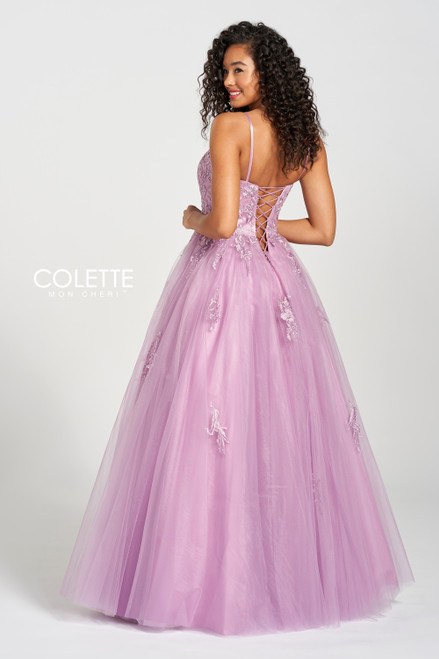 Colette by Daphne CL12212 Beaded Lace Tulle Long Ballgown