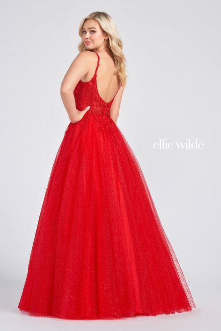 Ellie Wilde by Mon Cheri EW122049 Embroidered Lace Long Gown