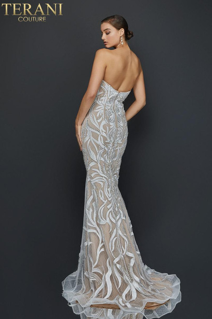 Terani Couture 2011P1067 Sexy Strapless Embroidered Dress