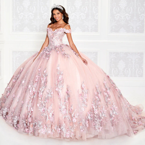 Princesa by Ariana Vara PR12263 Beading 3D Flowers Ballgown