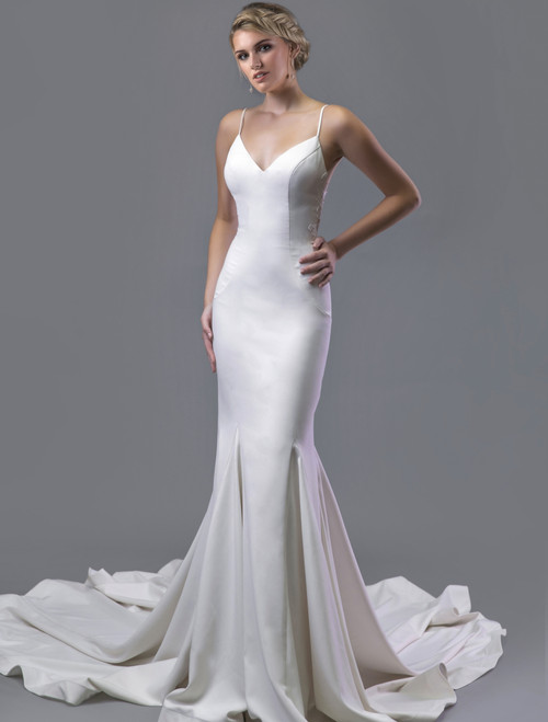 Alina Voce By Jovani AV05364 Spaghetti Strap Bridal Dress