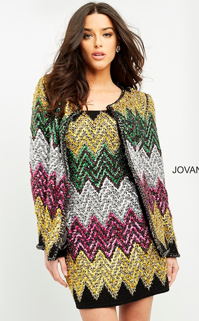 Jovani M05037 Long Sleeves Contemporary Jacket