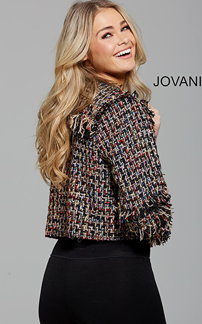 Jovani M61374 Three Quarter Sleeve Corset Casual Jacket