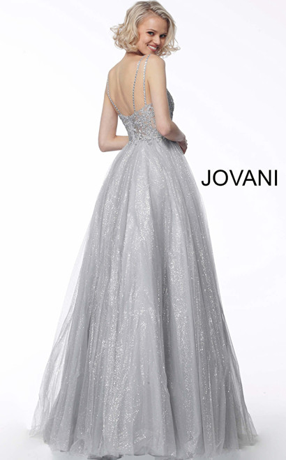 Jovani 67051 Sleeveless Embroidered Bodice Tulle Ballgown