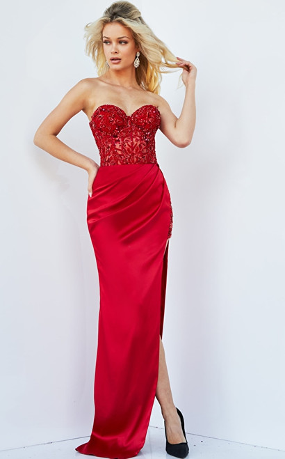 Jovani 22911 Strapless Embellished Bodice Prom Long Dress