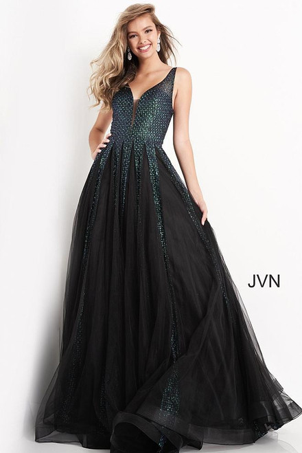 Jovani Prom JVN04787 Plunging Neckline Embellished Dress