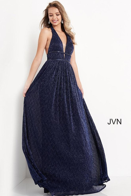 Jovani Prom JVN05815 Halter Neck Pleated Dress