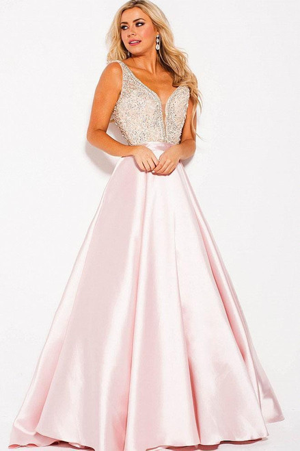 Jovani Prom JVN60696 Plunging V-Neck A-Line Dress