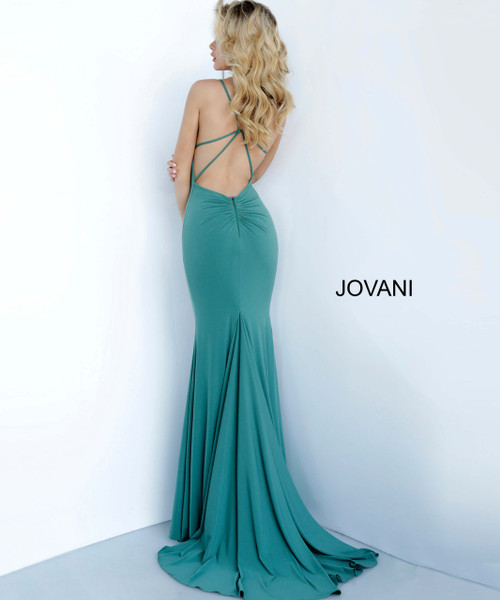 Jovani 00512 V Neckline Fitted Prom Dress