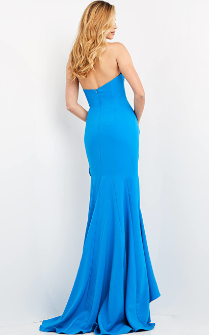 Jovani 06158 Sleeveless Ruched Strapless Long Evening Dress