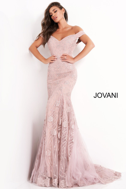 Jovani 00617 Off Shoulder Evening Dress