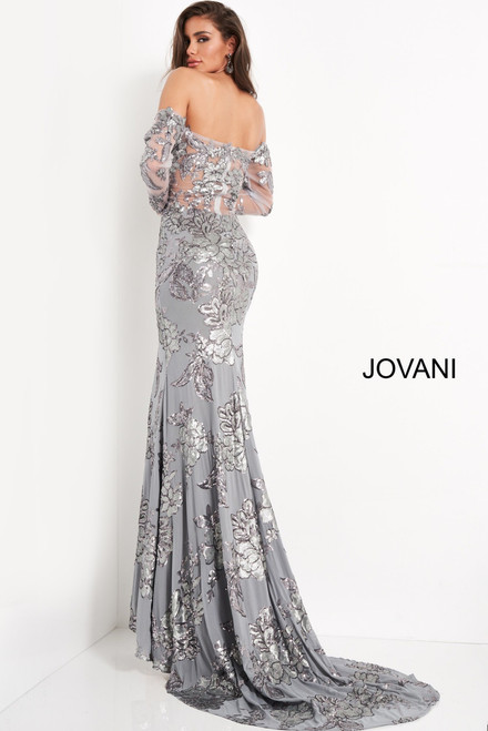 Jovani 04333 Three Quarter Sleeve Mother of Bride Dress