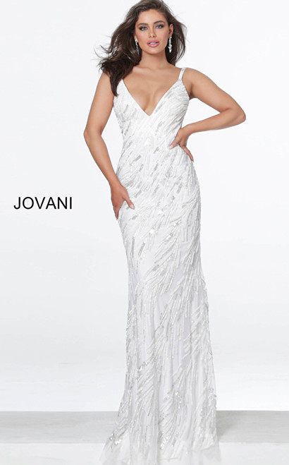 Jovani 03398 Sleeveless Low Back Embellished Evening Dress
