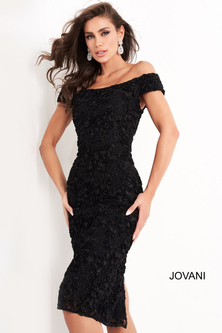 Jovani 04763 Knee Length Lace Homecoming Dress