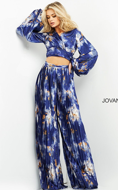 Jovani 06849 Wide Leg Two Piece Contemporary Jumpsuit