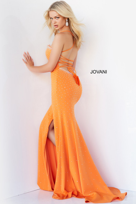 Jovani 07383 Sleeveless Embellished Trumpet Dress With Train