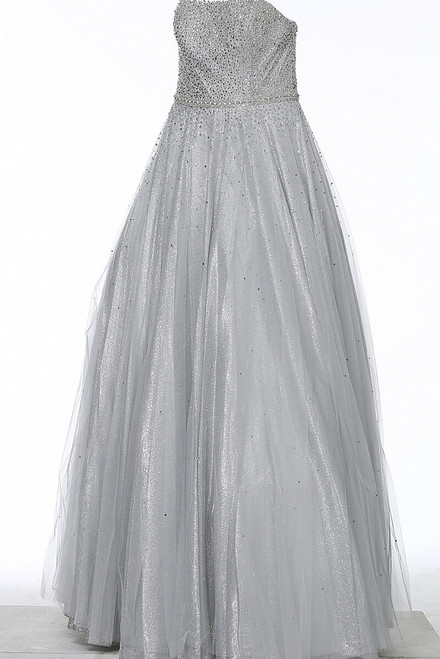 Jovani JVN00462 Strapless Beaded A-line Floor Length Dress