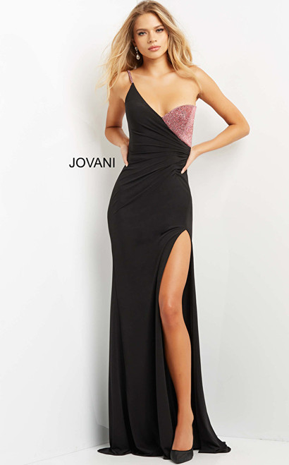 Jovani 09021 Embellished Bust Fitted Evening Dress