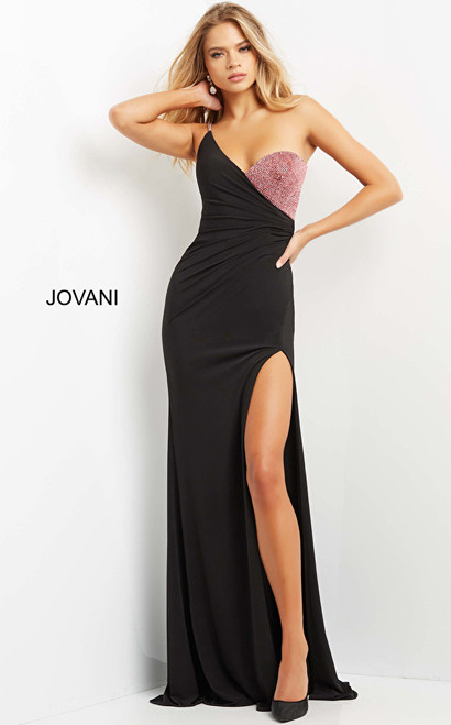 Jovani 09021 Embellished Bust Fitted Evening Dress