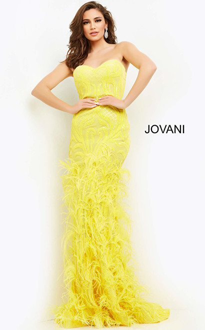 Jovani 05667 Embellished Sweetheart Strapless Sheath Dress