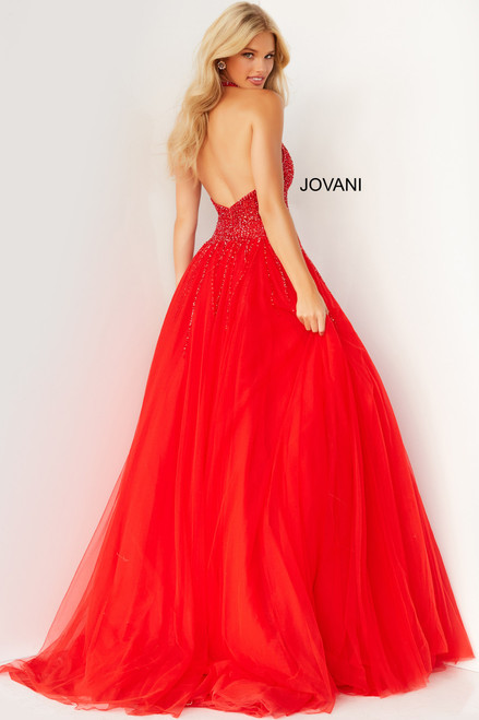 Jovani 06598 Beaded Sleeveless Plunging V-Neck Long Ballgown