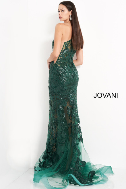 Jovani 02895 One Shoulder Embellished Prom Dress