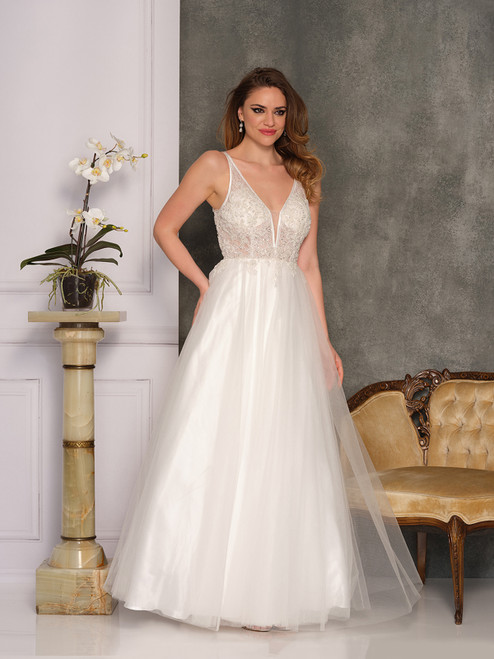 Dave and Johnny 10347 Sleeveless A-Line Wedding Dress