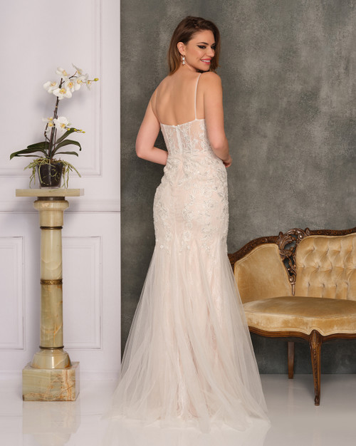 Dave and Johnny 10374 Ivory Bridal Dress