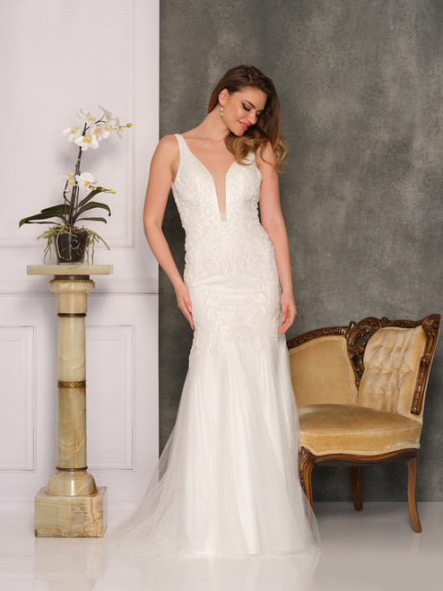 Dave and Johnny 10382 Ivory Bridal Dress