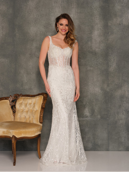 Dave and Johnny 10454 Ivory Bridal Dress