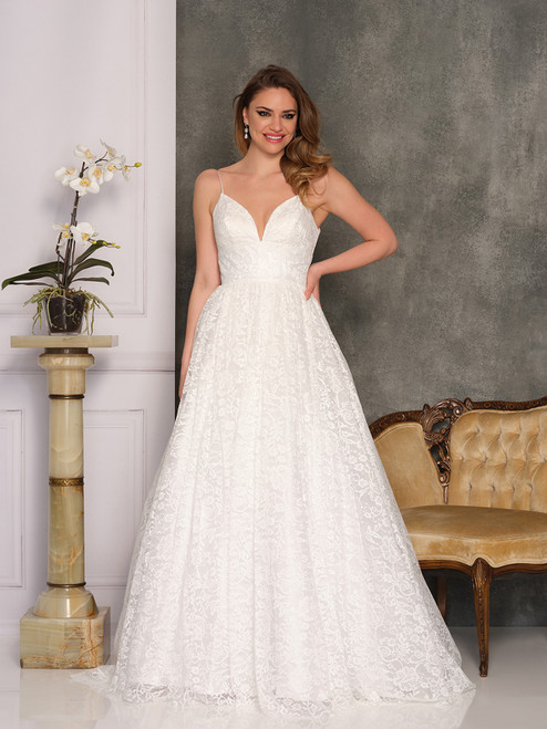 Dave and Johnny 10490 Ivory Bridal Dress