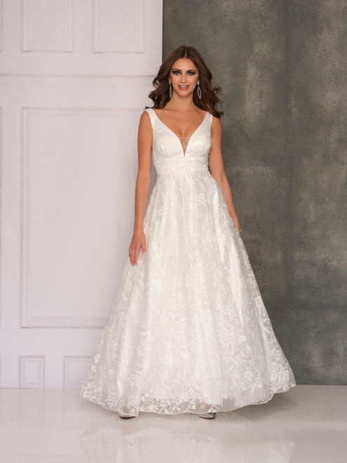 Dave and Johnny 10591 Ivory Bridal Dress