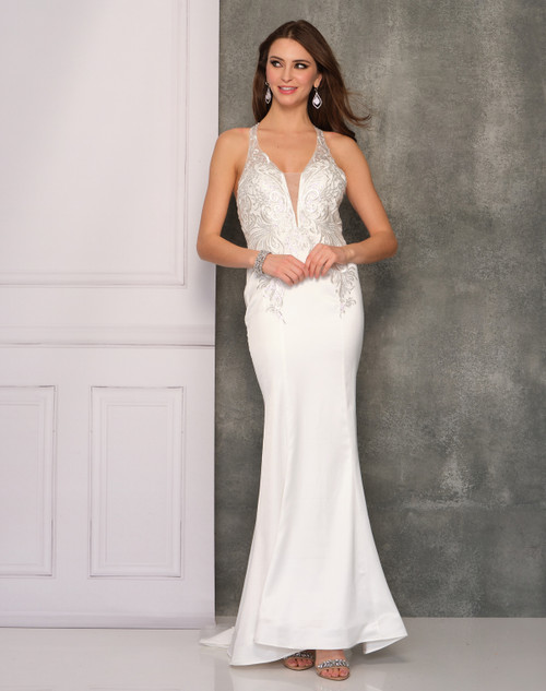 Dave and Johnny 10804 Ivory Bridal Dress